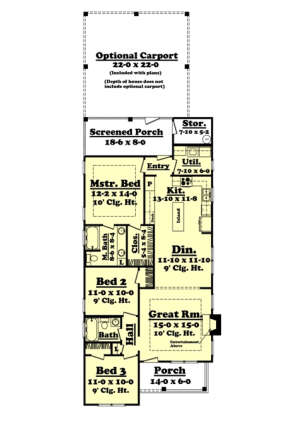 Main Floor for House Plan #041-00036