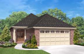 Narrow Lot House Plan #041-00038 Elevation Photo