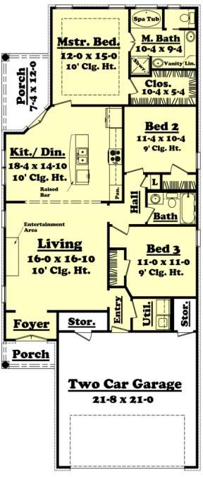 Main Floor for House Plan #041-00038