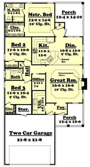 Main Floor for House Plan #041-00039