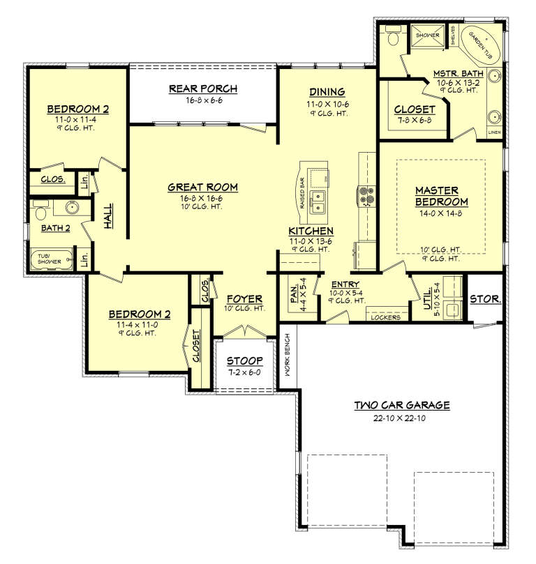 House Plan House Plan #10149 Drawing 1