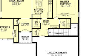 Basement Stairs Location for House Plan #041-00040
