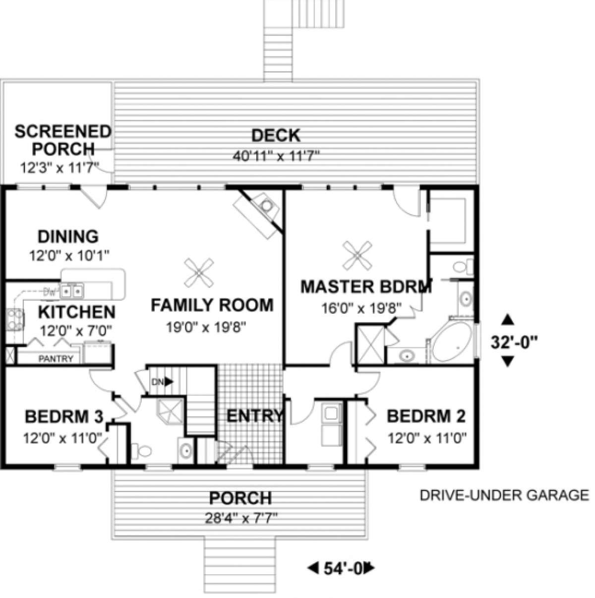 Floorplan for House Plan #036-00046