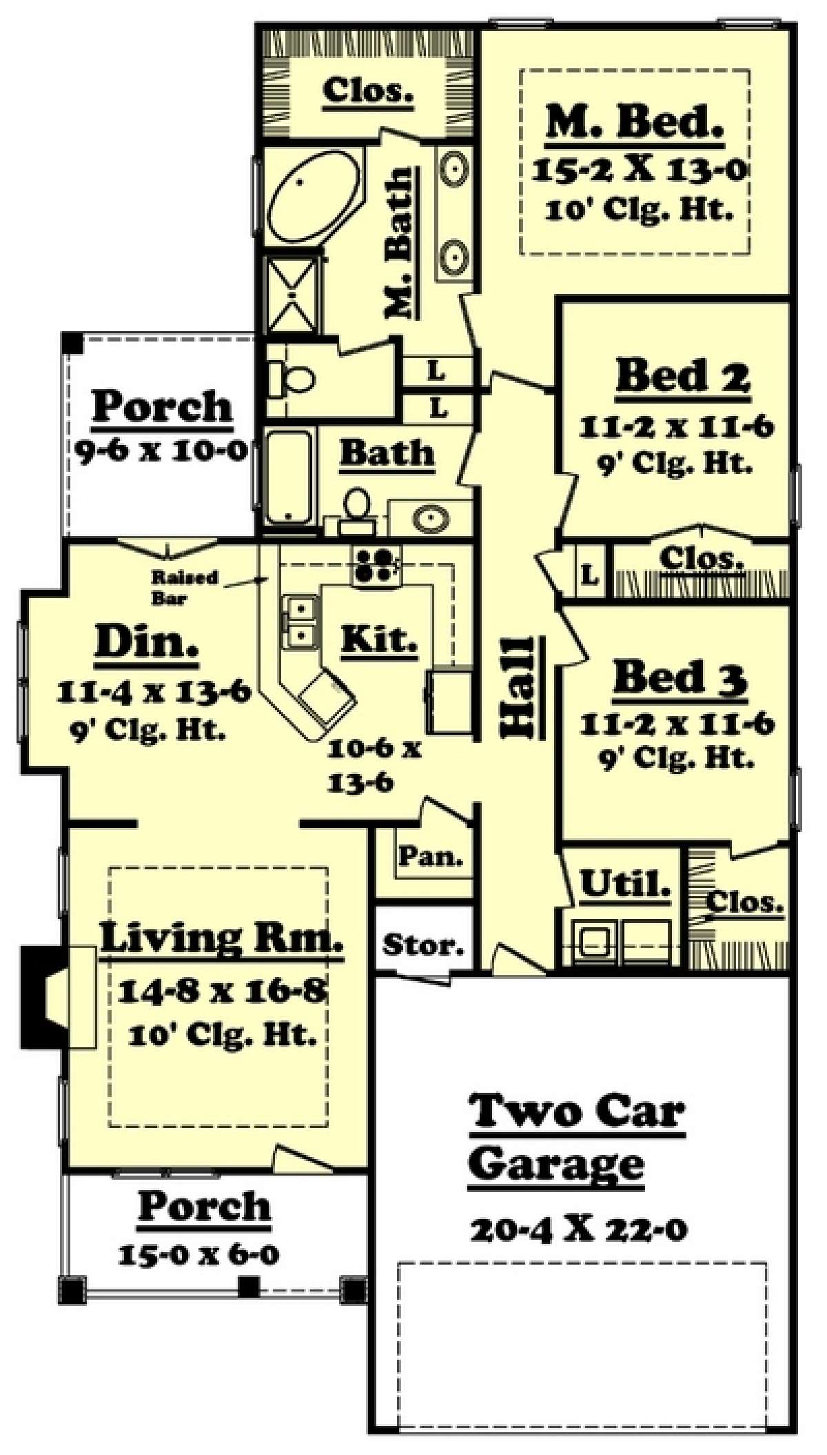 Main Floor for House Plan #041-00041