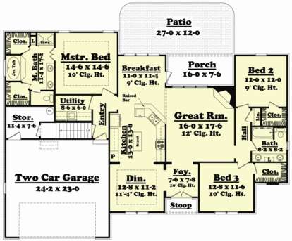 Main Floor for House Plan #041-00044