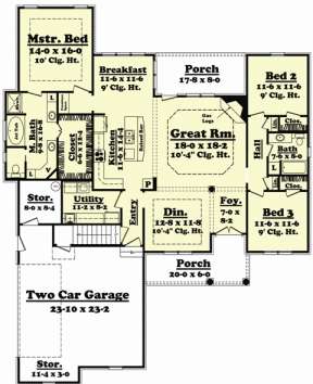 Main Floor for House Plan #041-00045