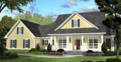 French Country House Plan #041-00047 Elevation Photo