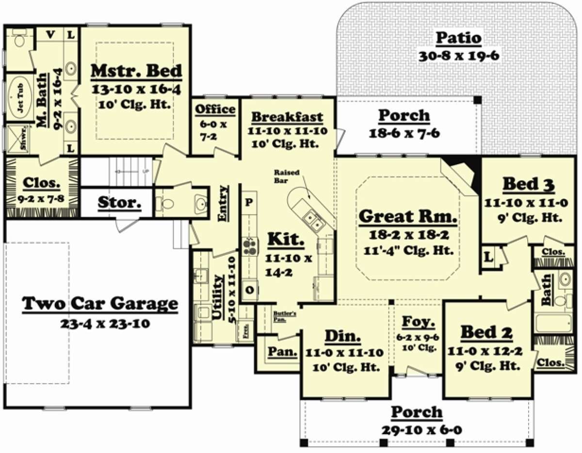 Main Floor for House Plan #041-00047