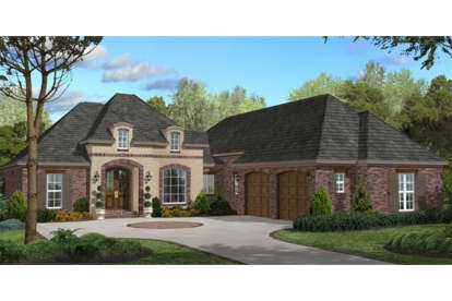 French Country House Plan #041-00048 Elevation Photo