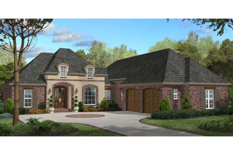 French Country House Plan #041-00048 Elevation Photo
