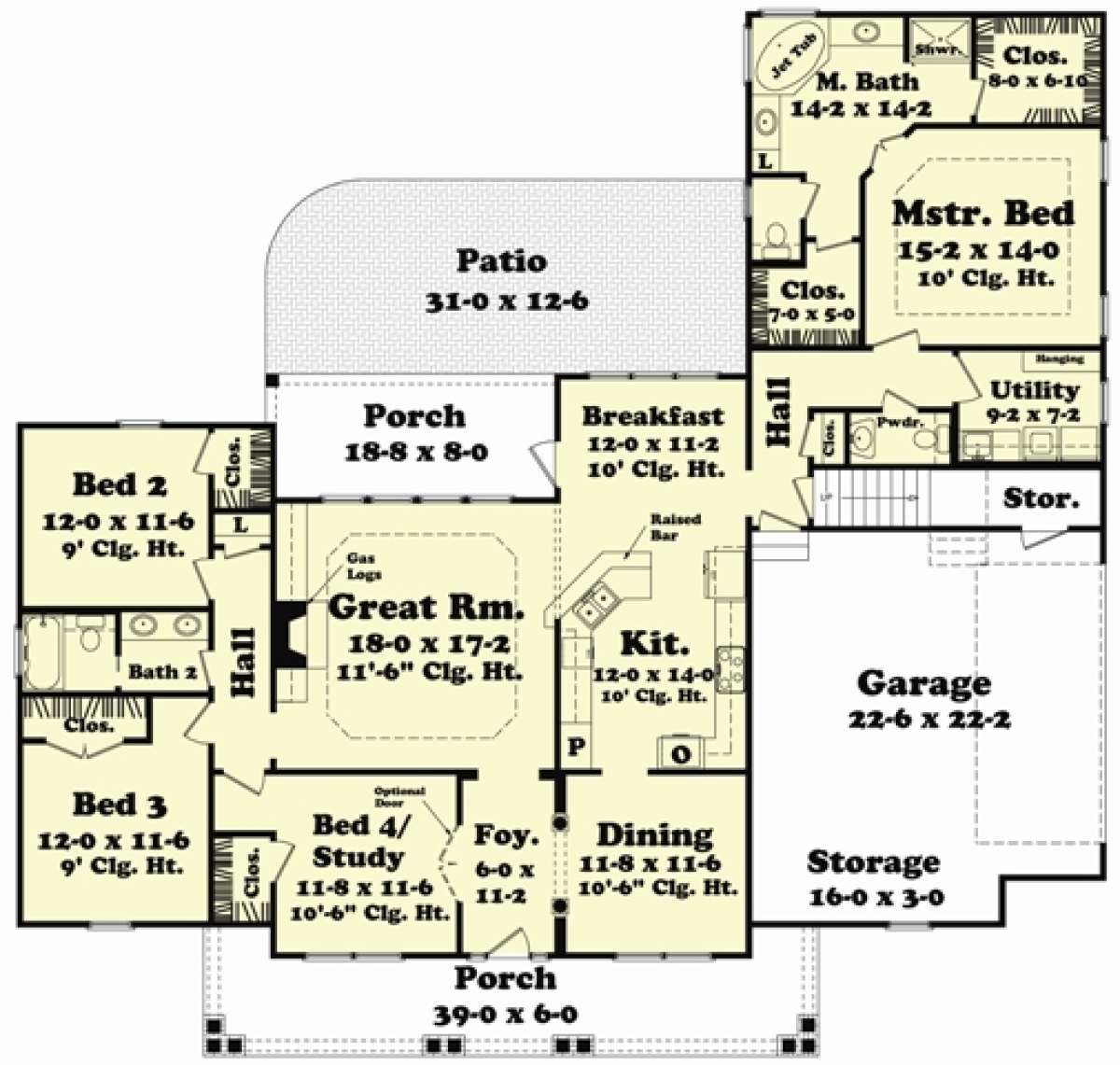 Main Floor for House Plan #041-00049