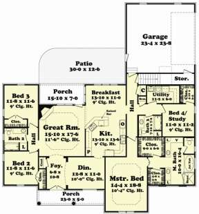 Main Floor for House Plan #041-00050