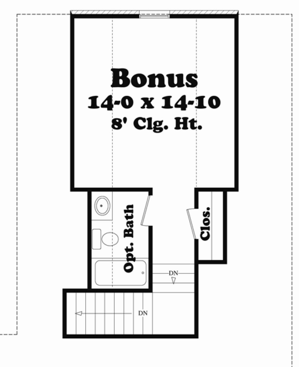 Bonus Room for House Plan #041-00050