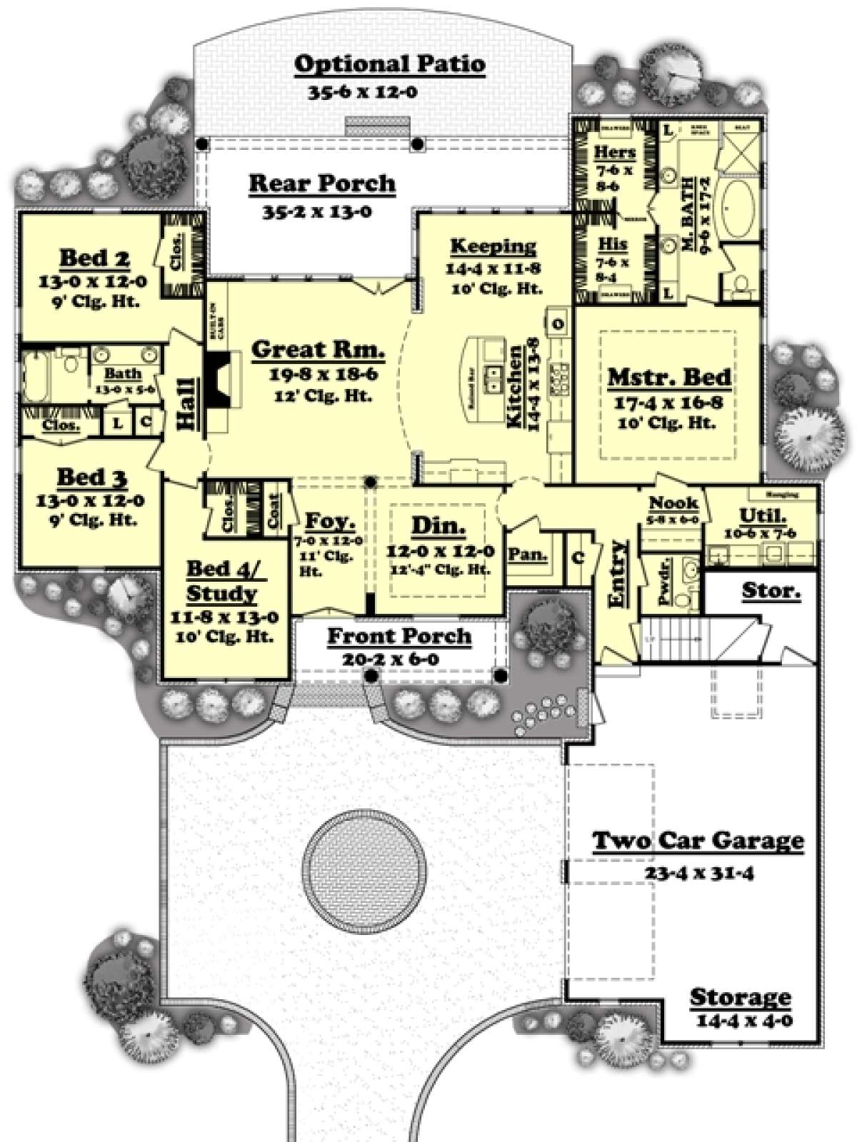 Main Floor for House Plan #041-00051