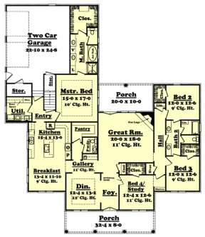 Main Floor for House Plan #041-00052