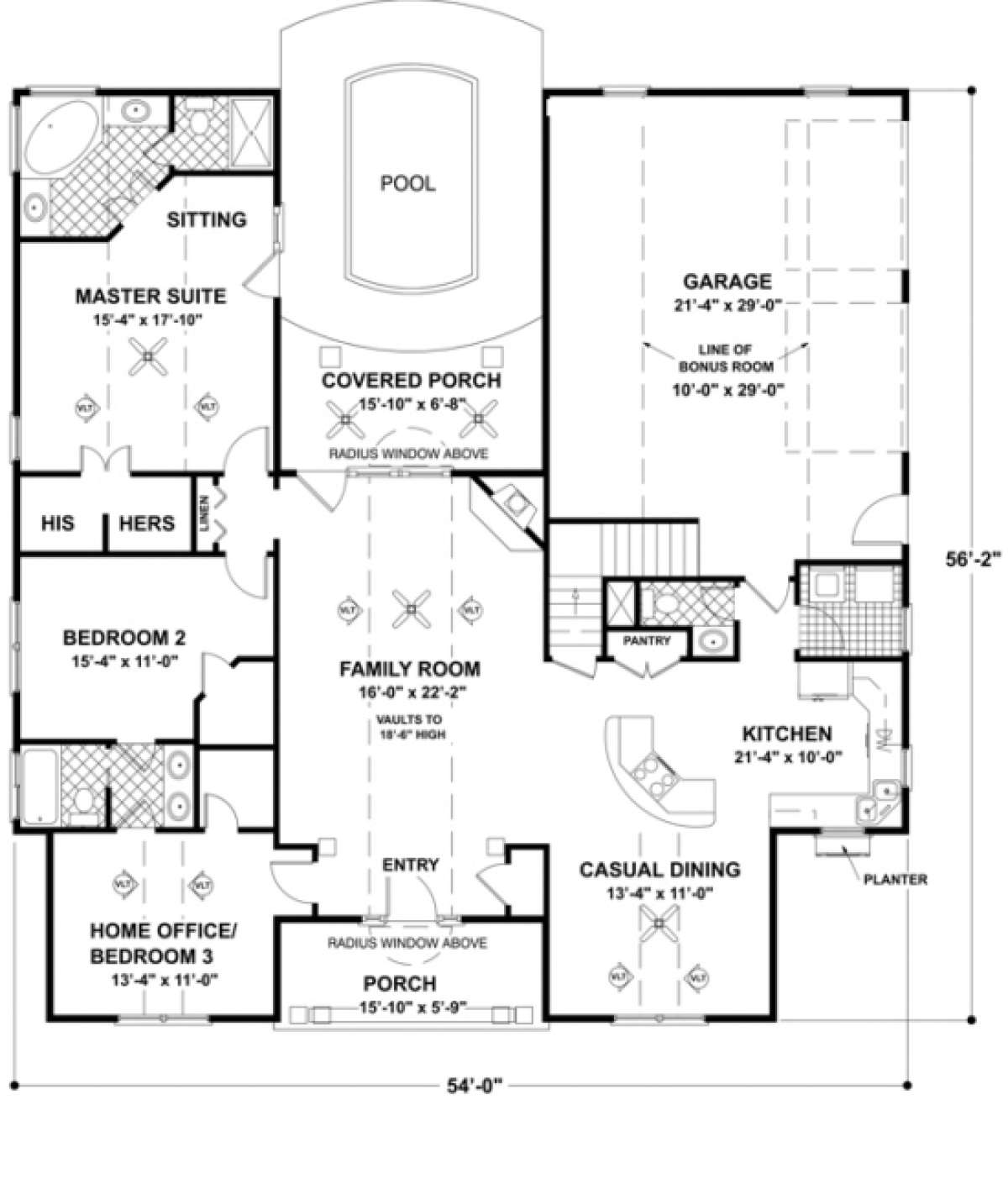 Floorplan for House Plan #036-00049
