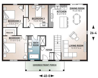Main Floor for House Plan #034-00241