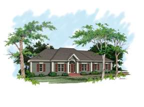 Traditional House Plan #036-00050 Elevation Photo