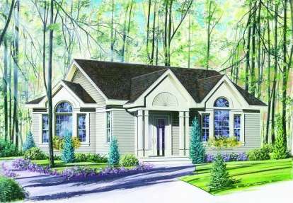 2 Bed, 1 Bath, 1098 Square Foot House Plan - #034-00257