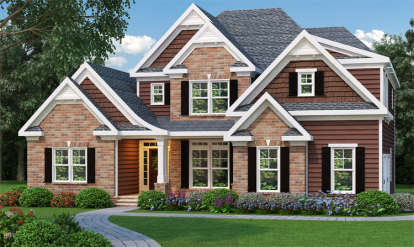 3 Bed, 2 Bath, 2276 Square Foot House Plan - #009-00085