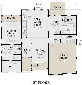 Main Floor for House Plan #009-00085