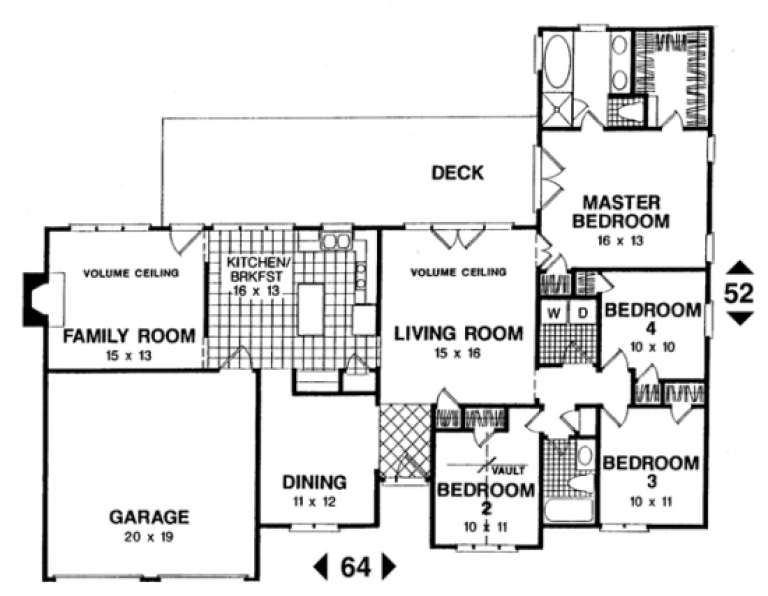 House Plan House Plan #1020 Drawing 1