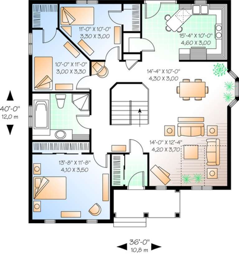 House Plan House Plan #10205 Drawing 1