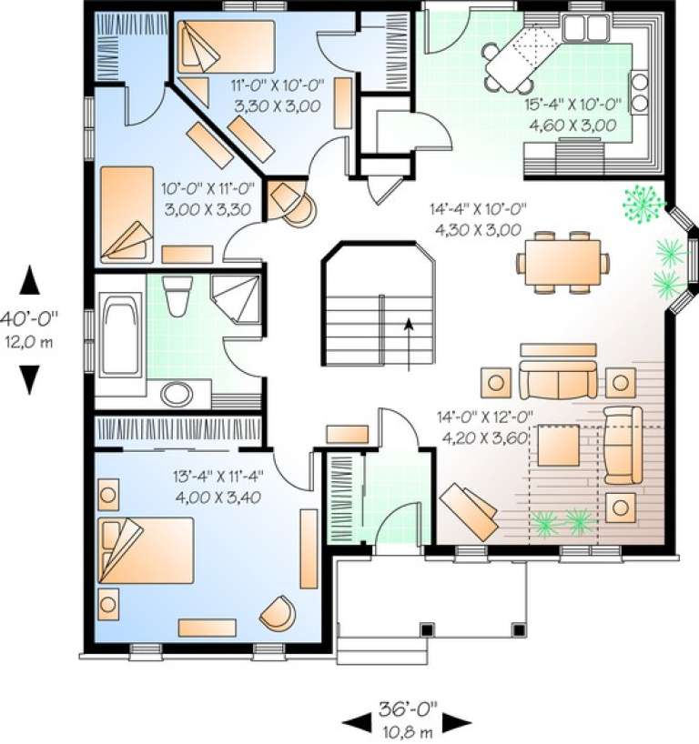 House Plan House Plan #10208 Drawing 1