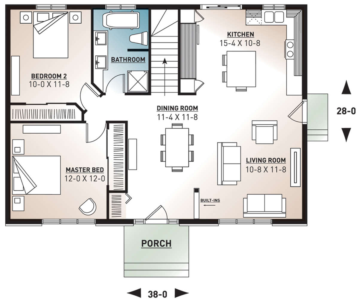 Main Floor for House Plan #034-00269