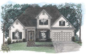European House Plan #036-00052 Elevation Photo