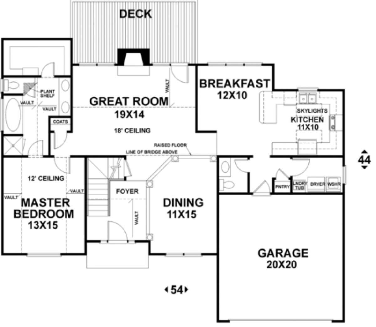 First Floor for House Plan #036-00052