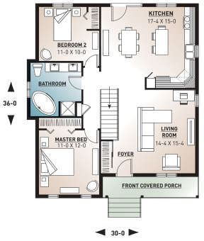 Main Floor for House Plan #034-00270