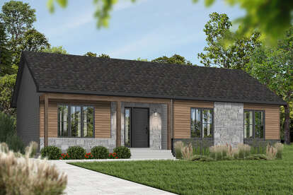 Ranch House Plan #034-00271 Elevation Photo