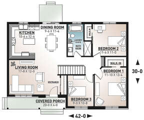 Main Floor for House Plan #034-00271
