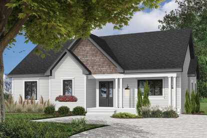 2 Bed, 1 Bath, 1386 Square Foot House Plan - #034-00274