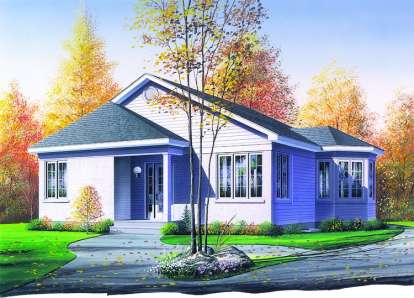 2 Bed, 1 Bath, 998 Square Foot House Plan - #034-00277