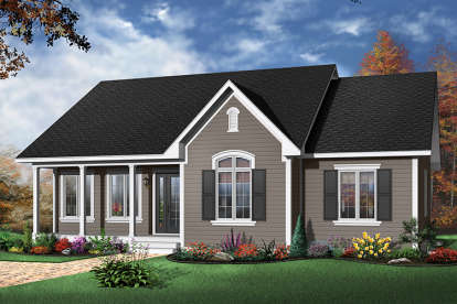 3 Bed, 1 Bath, 1339 Square Foot House Plan - #034-00278