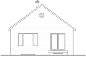 Narrow Lot House Plan #034-00279 Elevation Photo