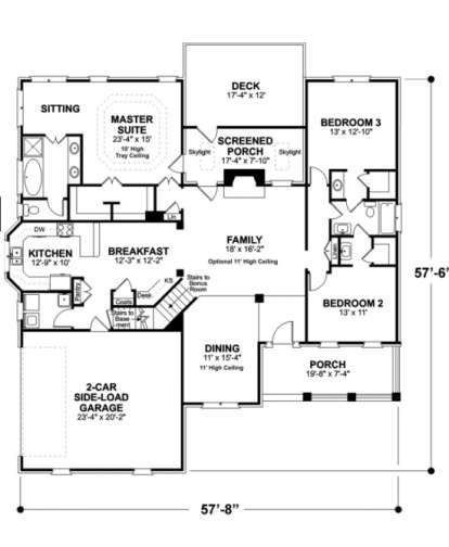 Floorplan for House Plan #036-00053