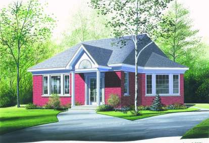 2 Bed, 1 Bath, 995 Square Foot House Plan - #034-00284