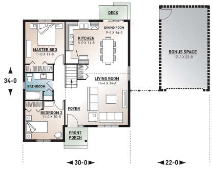 Main Floor for House Plan #034-00286