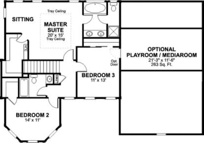 Second Floor for House Plan #036-00054