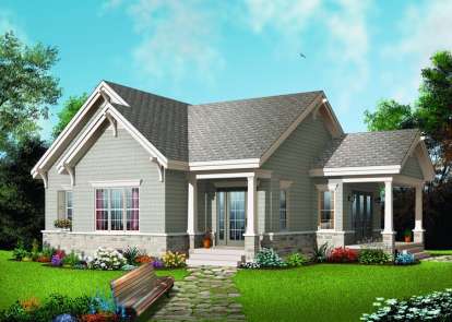 1 Bed, 1 Bath, 1134 Square Foot House Plan - #034-00293