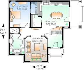 Floorplan 1 for House Plan #034-00293