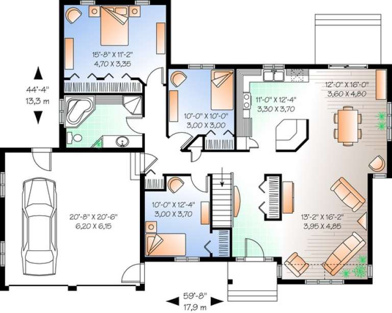House Plan House Plan #10238 Drawing 1