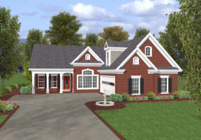Classical House Plan #036-00055 Elevation Photo