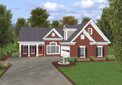 3 Bed, 2 Bath, 1831 Square Foot House Plan - #036-00055