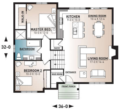 Main Floor for House Plan #034-00318