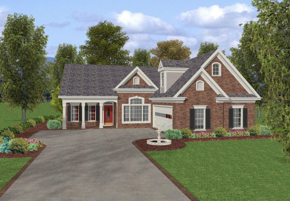 Traditional Plan: 1,831 Square Feet, 3 Bedrooms, 2.5 Bathrooms - 036-00057