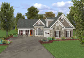 Craftsman House Plan #036-00058 Elevation Photo